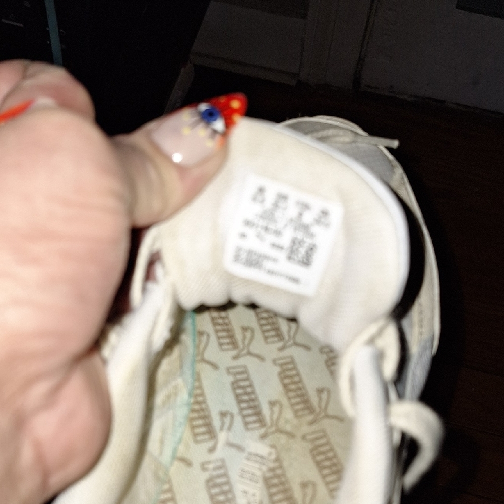 Puma White and Tan Athletic Shoes - Picture 8 of 10